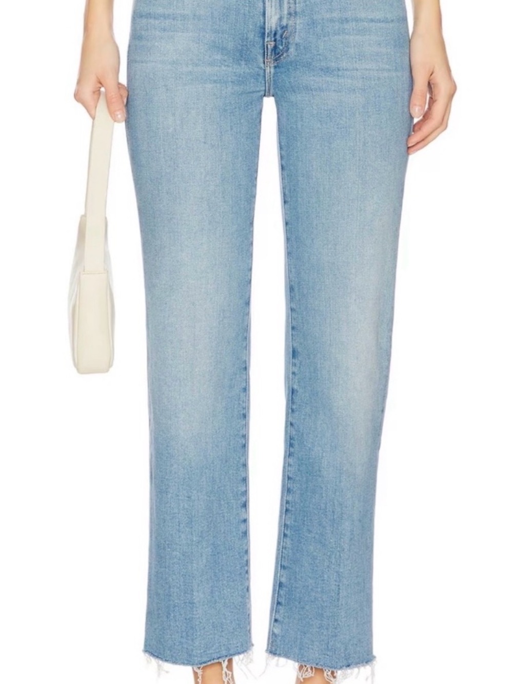MOTHER The Kick it Ankle Fray Light Wash Jeans Size 25 - Picture 2 of 8